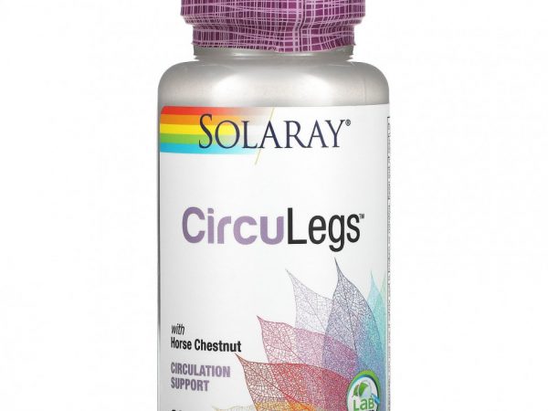 Solaray, CircuLegs с конским каштаном, 60 вегетарианских капсул