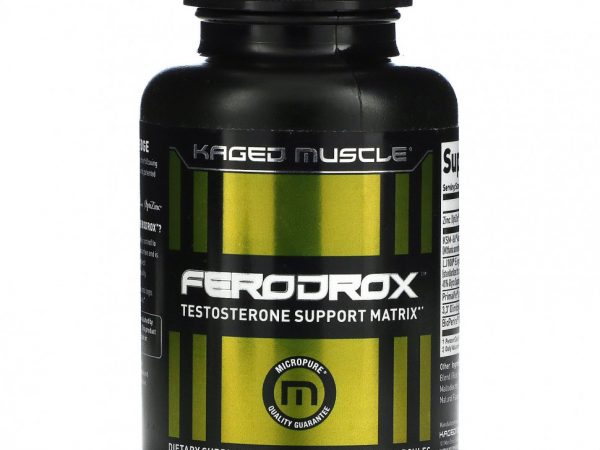 Kaged Muscle, Матрица поддержки тестостерона Ferodrox, 60 вегетарианских капсул