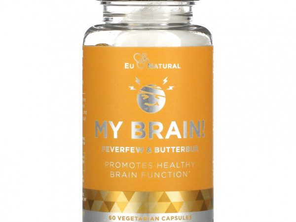 Eu Natural, My Brain !, пиретрум и белокопытник, 60 вегетарианских капсул
