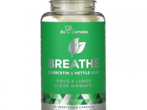 Eu Natural, BREATHE, здоровье носовых и дыхательных путей, 60 вегетарианских капсул