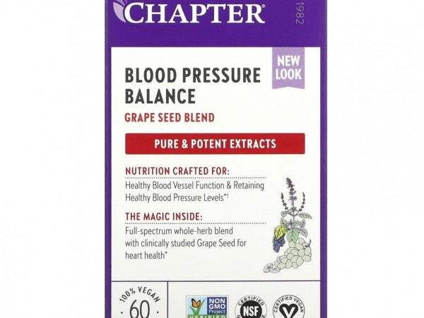 New Chapter, Blood Pressure Balance, поддержка артериального давления, 60 веганских капсул