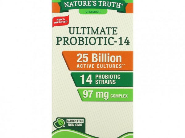 Nature's Truth, Ultimate Probiotic-14, 25 млрд, 60 капсул с быстрым высвобождением
