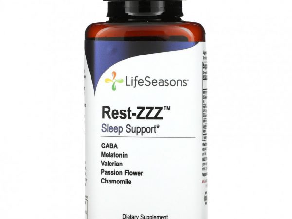 LifeSeasons, Снотворное Rest-ZZZ, 60 вегетарианских капсул