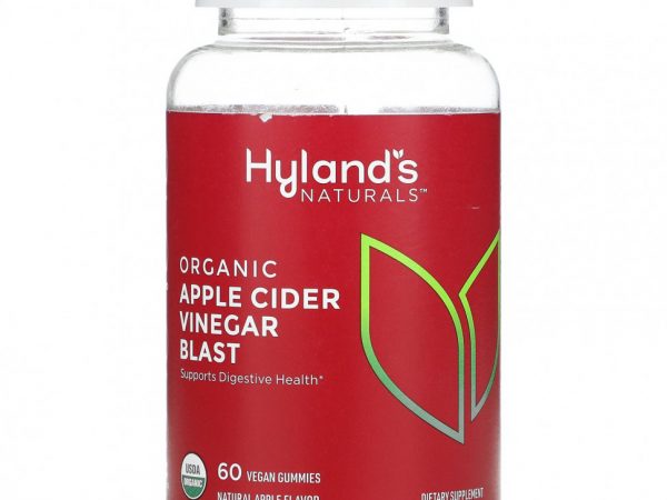 Hyland's, Органические жевательные мармеладки с яблочным уксусом, натуральное яблоко, 60 веганских жевательных таблеток