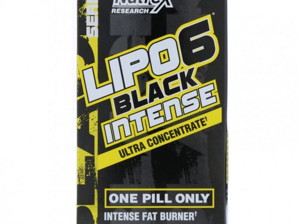 Nutrex Research, LIPO-6 Black Intense, ультраконцентрат, 60 черных капсул