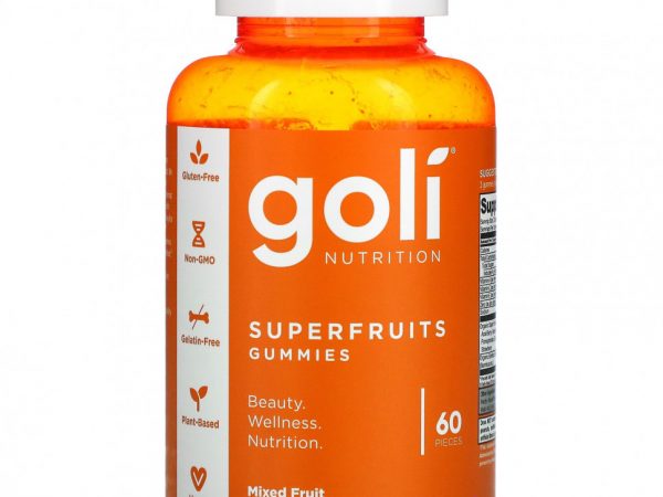 Goli Nutrition, Суперфруктовые жевательные мармеладки, фруктовое ассорти, 60 шт.