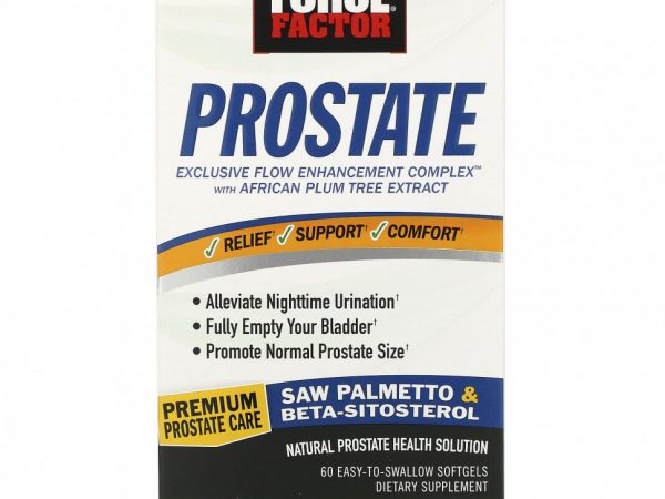 Force Factor, Prostate, натуральное средство для здоровья простаты, 60 удобных капсул
