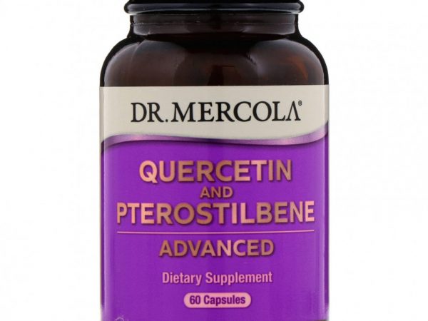 Dr. Mercola, Кверцетин и птеростильбен с усовершенствованной рецептурой, 60 капсул
