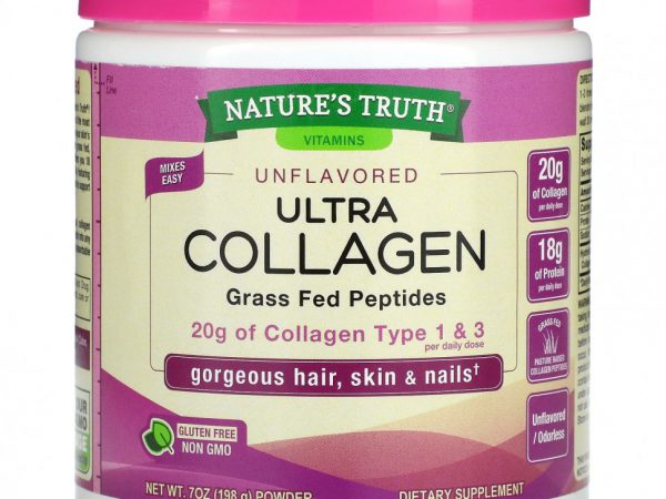 Nature's Truth, Ultra Collagen Powder, без добавок, 198 г (7 унций)