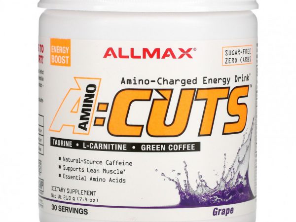 ALLMAX Nutrition, ACUTS, энергетический напиток с аминокислотами, виноградный побег, 210 г (7,4 унции)