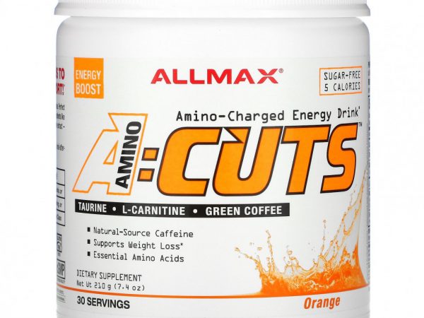 ALLMAX Nutrition, ACUTS, Amino-Charged Energy Drink, Arctic Orange, 7.4 oz (210 g)