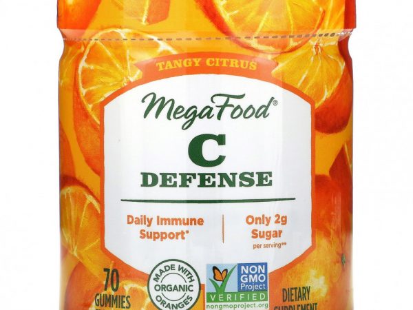 MegaFood, C Defense, насыщенный цитрус, 70 жевательных таблеток