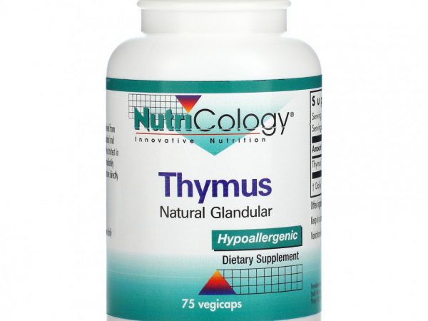 Nutricology, тимус, 75 вегетарианских капсул