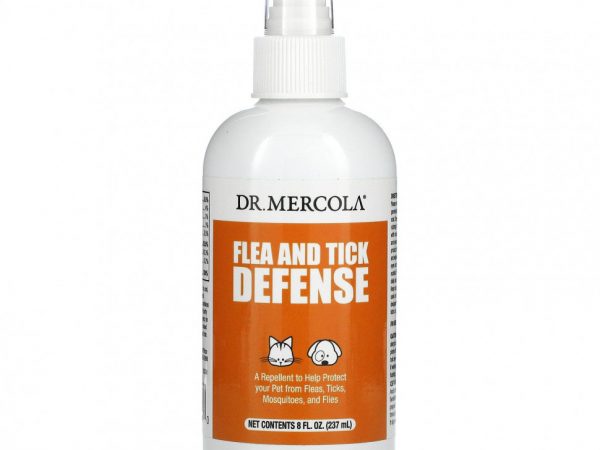Dr. Mercola, защита от блох и клещей, для собак и кошек, 237 мл (8 унций)