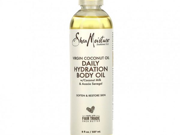 SheaMoisture, 100% кокосовое масло первого отжима, масло для тела для ежедневного увлажнения, 8 жидких унций (237 мл)