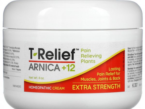 MediNatura, T-Relief, Plant-Based Extra Strength Pain Cream, 8 oz