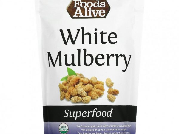 Foods Alive, Superfoods, органическая белая шелковица, 227 г (8 унций)