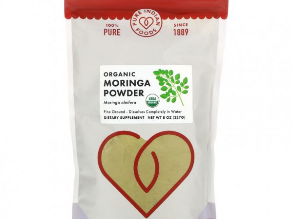 Pure Indian Foods, Органический порошок из моринги, 227 г (8 унций)