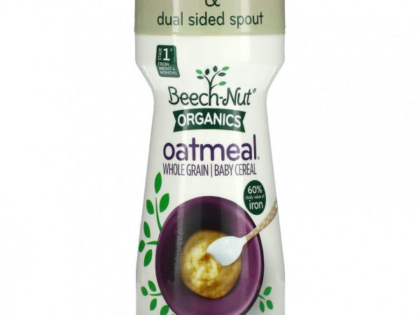 Beech-Nut, Organics Oatmeal, цельнозерновые детские каши, этап 1, 227 г (8 унций)