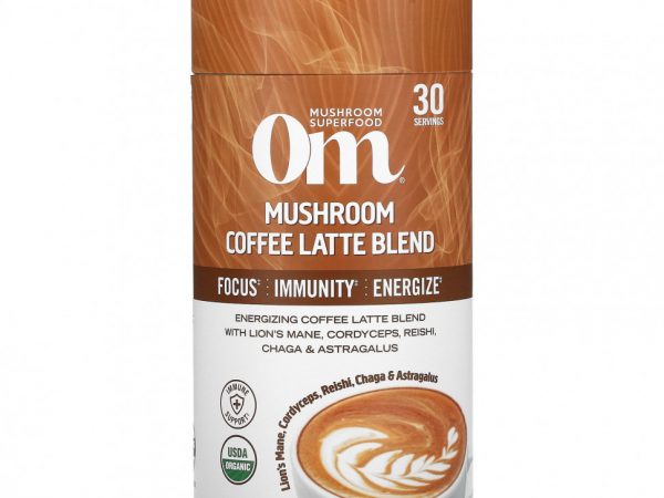 Om Mushrooms, Смесь латте и грибного кофе, 240 г (8,47 унции)