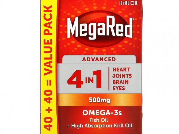Schiff, MegaRed, улучшенный продукт 4 в 1, 500 мг, 80 мягких таблеток