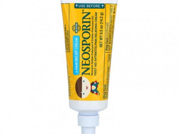 Neosporin, +Pain Relief, обезболивающий крем, для детей от 2 лет, 14,2 г (0,5 унции)