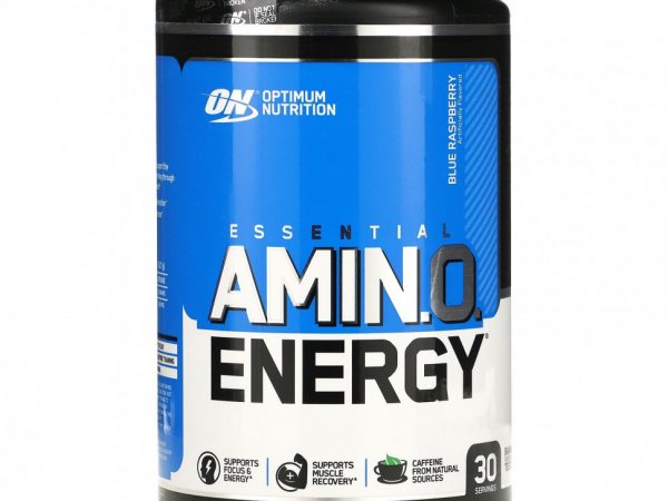 Optimum Nutrition, Essential Amin.O. Energy, голубая малина, 270 г (9,5 унций)