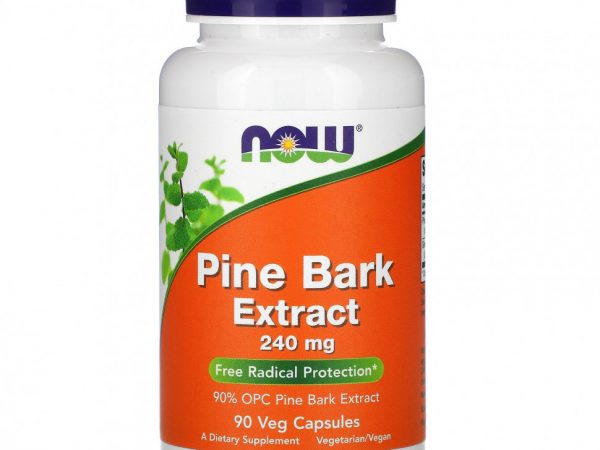 NOW Foods, экстракт сосновой коры, 240 мг, 90 растительных капсул
