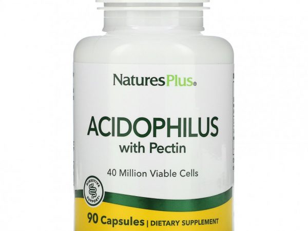 NaturesPlus, ацидофильные бактерии с пектином, 90 капсул