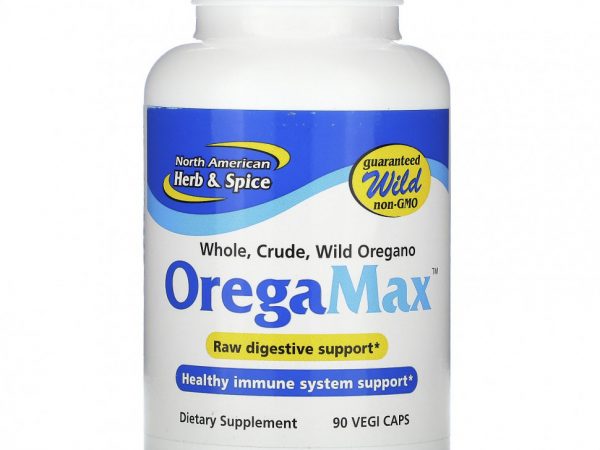 North American Herb & Spice, Пищевая добавка OregaMax, 90 растительных капсул