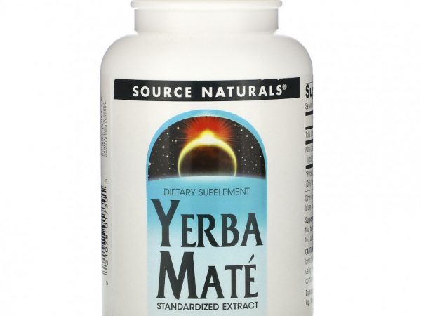 Source Naturals, Парагвайский чай (мате), 600 мг, 90 таблеток