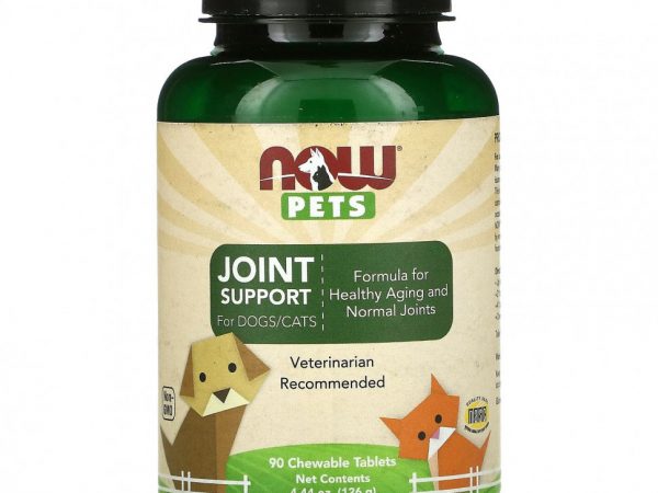 NOW Foods, Pets, поддержка суставов для собак и кошек, 90 жевательных таблеток, 126 г (4,44 унции)