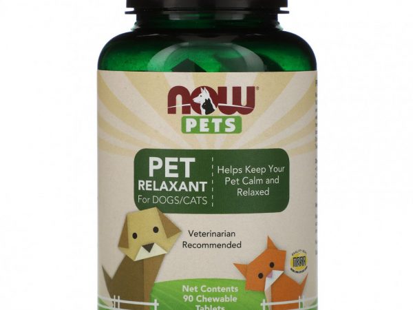 NOW Foods, Now Pets, слабительное для собак/кошек, 90 жевательных таблеток