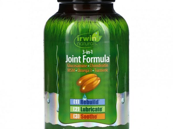 Irwin Naturals, Комплекс для суставов 3-в-1, 90 мягких гелевых капсул