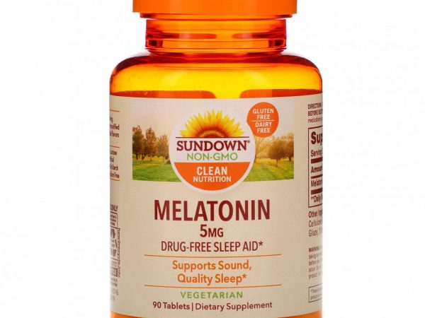 Sundown Naturals, Мелатонин, 5 мг, 90 таблеток