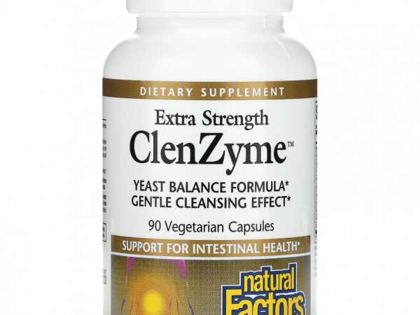 Natural Factors, Сверхмощный ClenZyme, 90 вегетарианских капсул