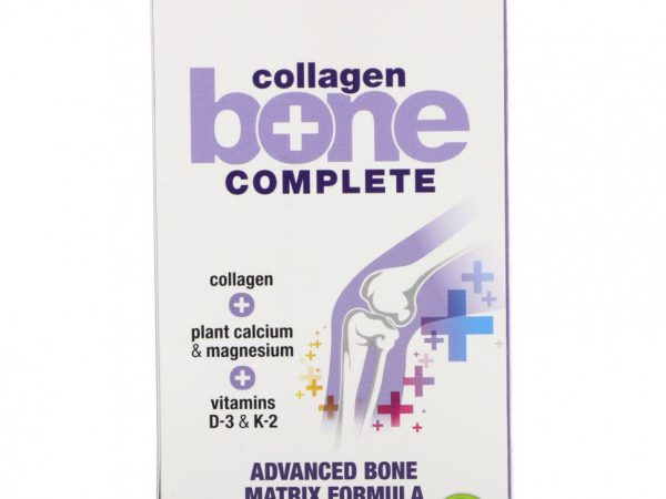 Solaray, Collagen Bone Complete, усовершенствованная формула костной матрицы, 90 капсул с оболочкой из ингредиентов растительного происхождения