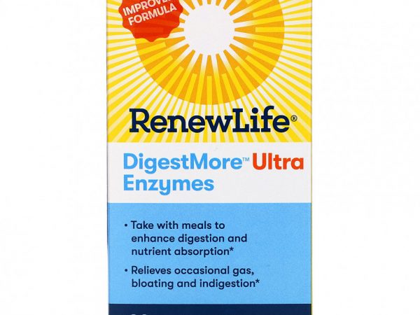 Renew Life, DigestMore Ultra Enzymes, 90 вегетарианских капсул