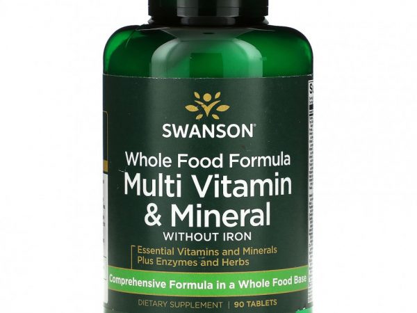 Swanson, Whole Food Formula, мультивитамины и минералы, 90 таблеток