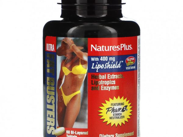 NaturesPlus, Ultra Fat Busters, жиросжигатель, 60 двухслойных таблеток