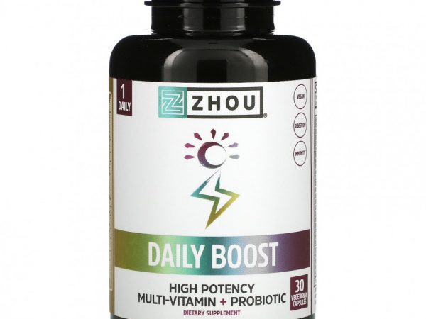 Zhou Nutrition, Daily Boost, 30 вегетарианских капсул