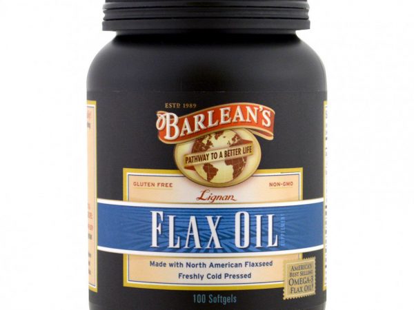 Barlean's, Льняное масло, 100 мягкие таблетки