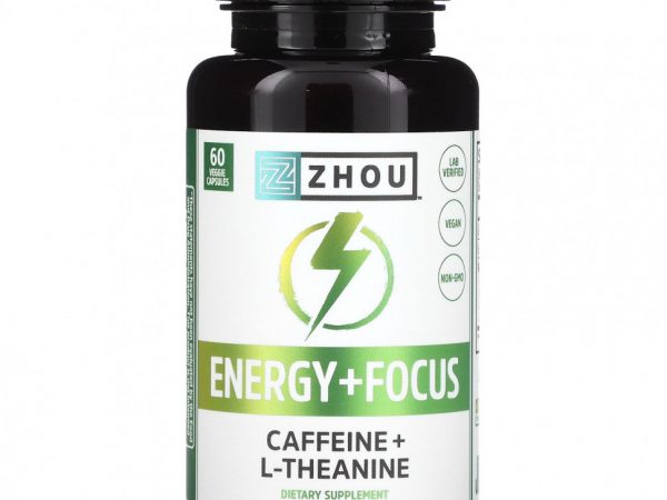 Zhou Nutrition, Energy + Focus`` 60 растительных капсул