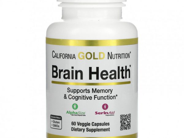California Gold Nutrition, Brain Health, 60 растительных капсул
