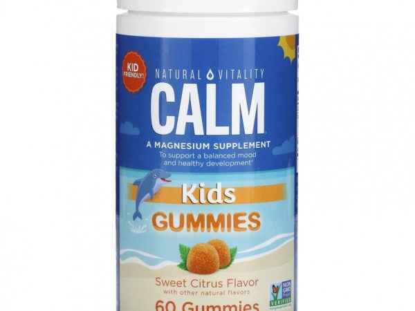 Natural Vitality, Calm, детские жевательные мармеладки, сладкие цитрусовые, 60 жевательных таблеток