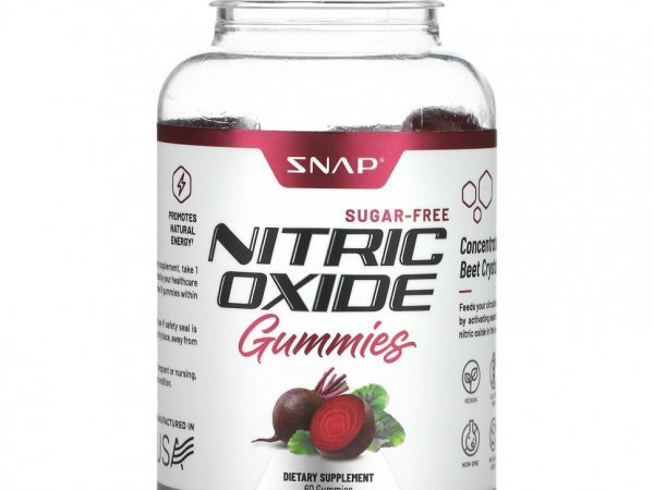 Snap Supplements, Жевательные таблетки с оксидом азота, без сахара, 60 жевательных таблеток