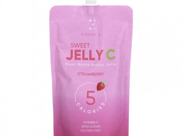 Everydaze, Sweet Jelly C, желейный напиток из конжака на растительной основе, клубника, 150 мл (5,02 жидк. Унции)