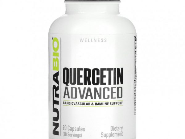 NutraBio Labs, Wellness, улучшенный кверцетин, 90 капсул