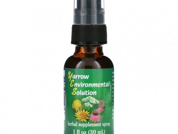Flower Essence Services, Environmental Solution, тысячелистник, спрей, 30 мл (1 жидк. унция)