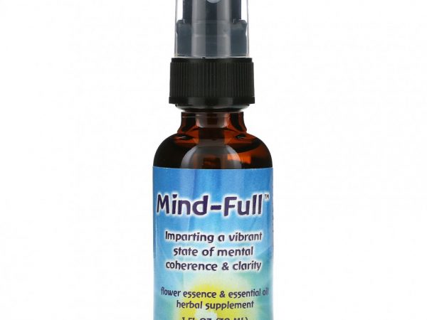 Flower Essence Services, Mind-Full, цветочная эссенция и эфирное масло, 30 мл